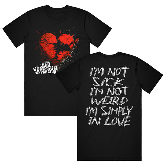 the red jumpsuit apparatus Home Improvement Black Tee front and back